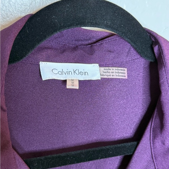 Calvin Klein Purple Button Down Shirt - Picture 5 of 5